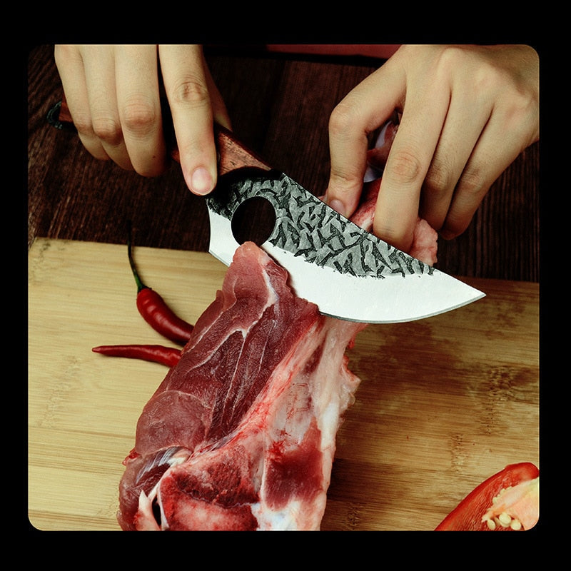 Japan imported 5 Cr3WOv Steel forged boning knife sharp kitchen slicer Kitchen slicer Steak Beef Sashimi Sushi knife