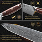 XINZUO 8.5 &#39;&#39;Inch Chef Knives Damascus Steel Japanese Kitchen Knives Damascus VG10 Stainless Steel Knives with Rose Wood Handle