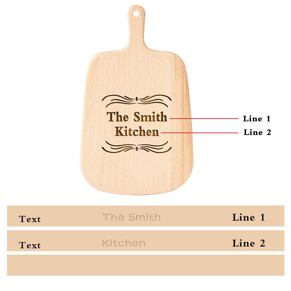 Personalized Engraved Cutting Board Housewarming Chopping Board Kitchen Gifts Decor for Anniversary