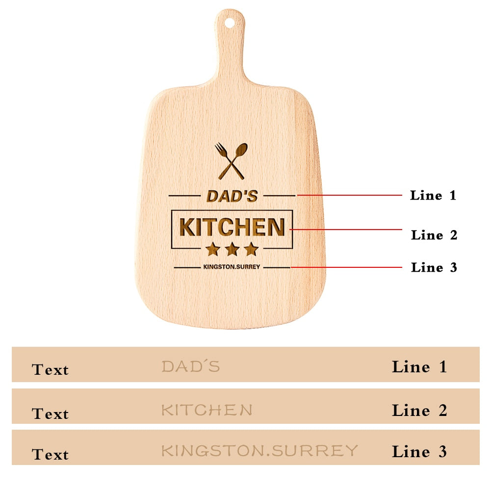 Personalized Engraved Cutting Board Housewarming Chopping Board Kitchen Gifts Decor for Anniversary