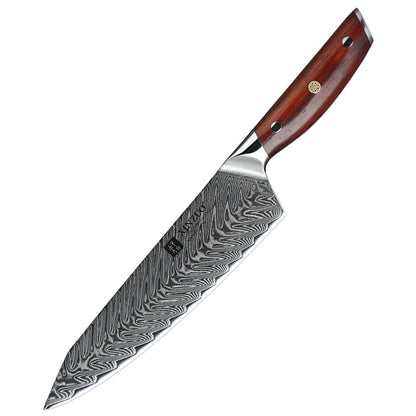 XINZUO 8.5 &#39;&#39;Inch Chef Knives Damascus Steel Japanese Kitchen Knives Damascus VG10 Stainless Steel Knives with Rose Wood Handle