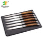 Jaswehome Set Of 6 Stainless Steel Steak Knife Dinner Tablewares Steak Knives With Solid Wood Handle Laguiole Cutlery Knife Set