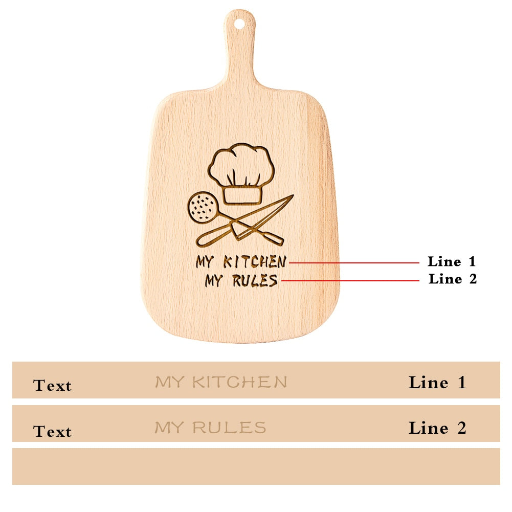 Personalized Engraved Cutting Board Housewarming Chopping Board Kitchen Gifts Decor for Anniversary