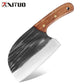 XITUO 6 Inch Handmade Knife High-carbon Clad Steel Super Butcher Cutting Nakiri Knife With Wenge Wooden For Kitchen Chef Hunting