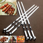 Holaroom 6pcs/Set Barbecue Meat String Skewers Chunks Of Meat Stainless Steel churrasqueira Roast Stick For BBQ Outdoor Picnic