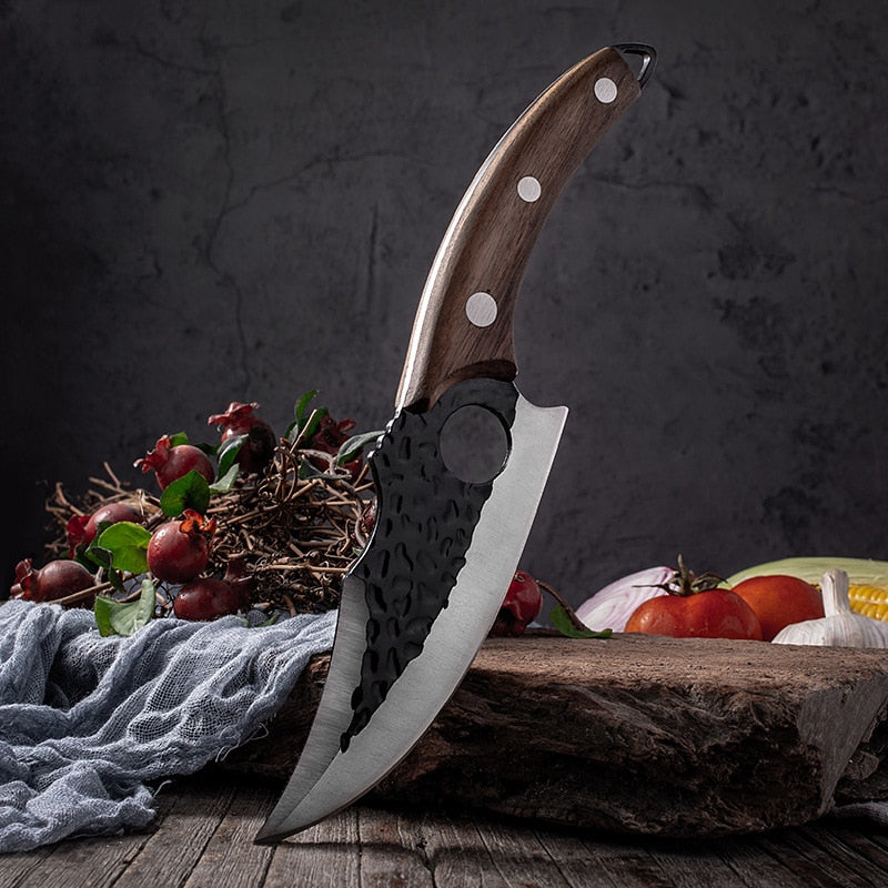 6&#39;&#39; Meat Cleaver Butcher Knife Stainless Steel Hand Forged Boning Knife Chopping Slicing Kitchen Knives Cookware Camping Kinves