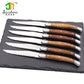 Jaswehome Set Of 6 Stainless Steel Steak Knife Dinner Tablewares Steak Knives With Solid Wood Handle Laguiole Cutlery Knife Set