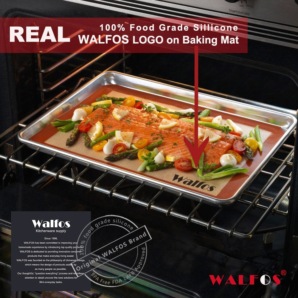 WALFOS Brand Baking Sheet Liner Non Stick Silicone Baking Mat Non-Stick Baking Cookie Liner Pastry Mat Bakeware Kitchen Tool