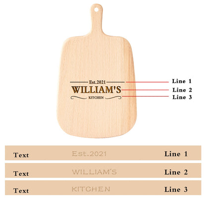 Personalized Engraved Cutting Board Housewarming Chopping Board Kitchen Gifts Decor for Anniversary