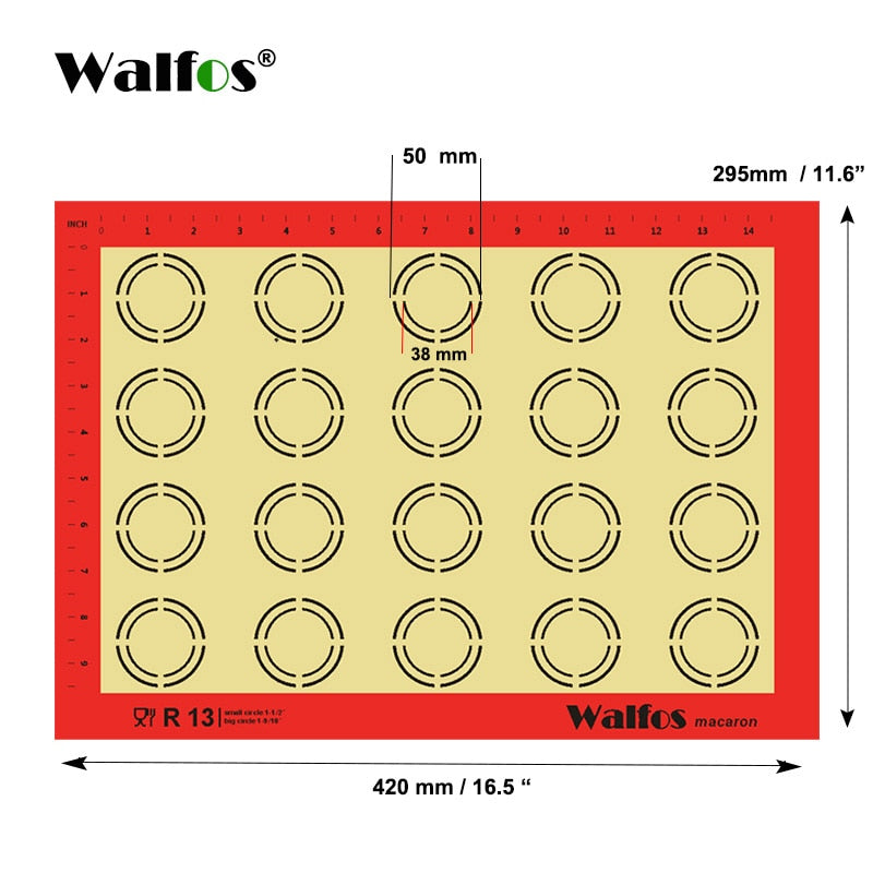 WALFOS Brand Baking Sheet Liner Non Stick Silicone Baking Mat Non-Stick Baking Cookie Liner Pastry Mat Bakeware Kitchen Tool