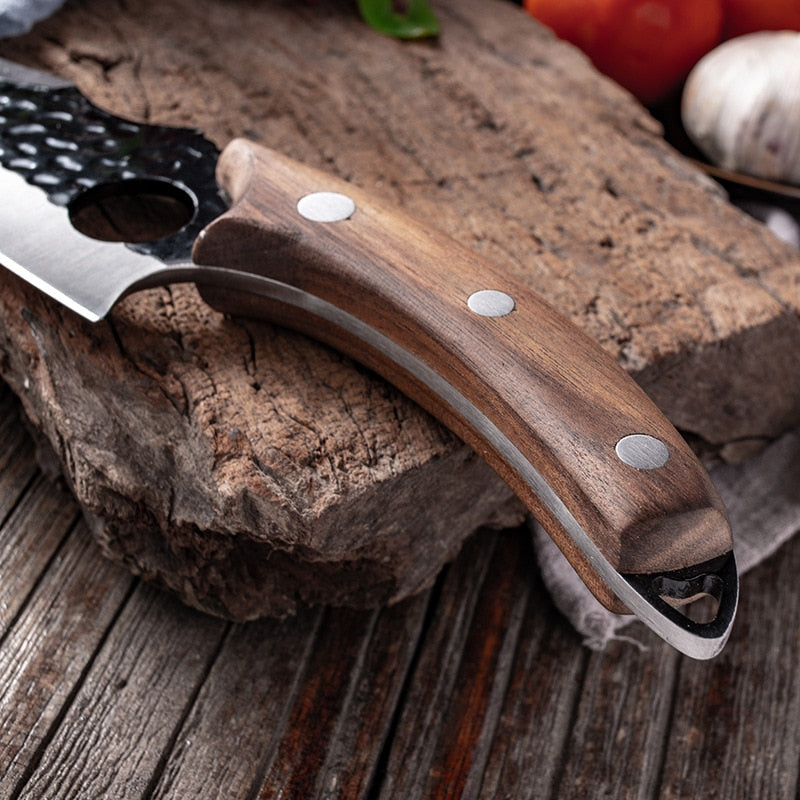 6&#39;&#39; Meat Cleaver Butcher Knife Stainless Steel Hand Forged Boning Knife Chopping Slicing Kitchen Knives Cookware Camping Kinves