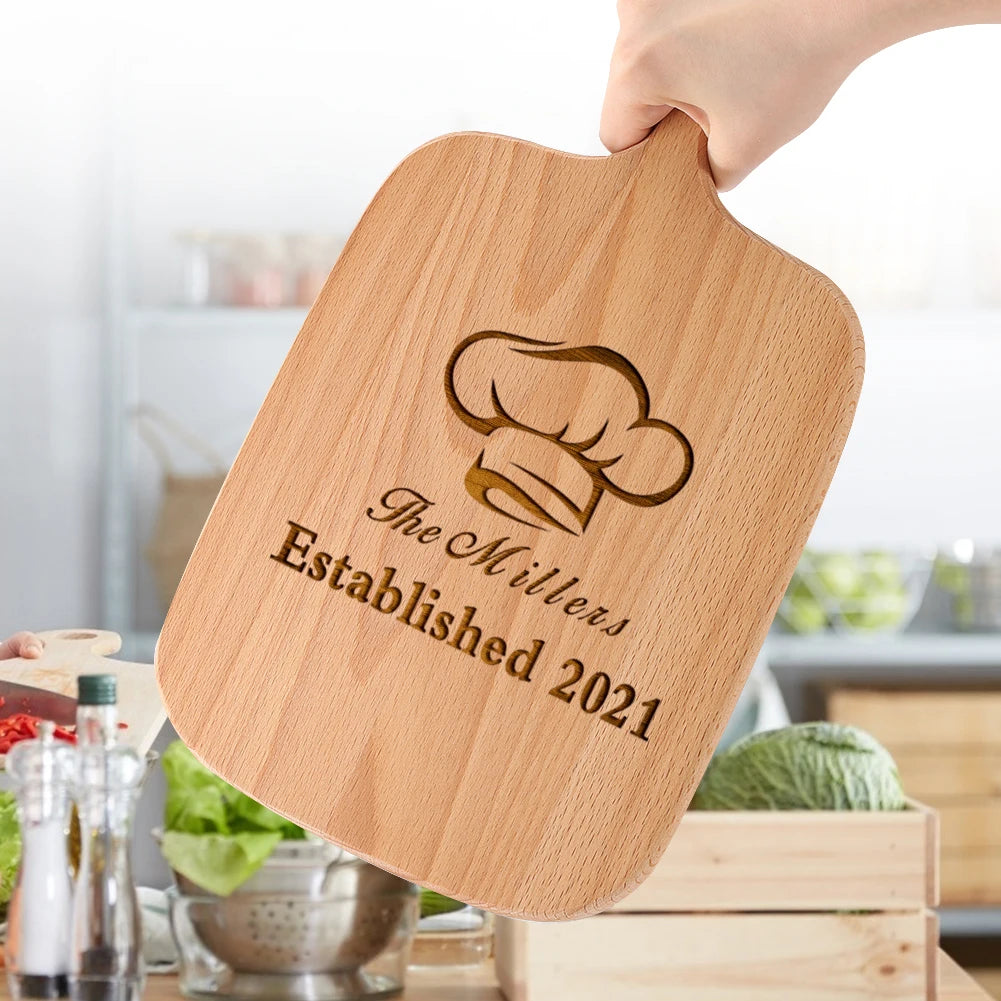 Personalized Engraved Cutting Board Housewarming Chopping Board Kitchen Gifts Decor for Anniversary