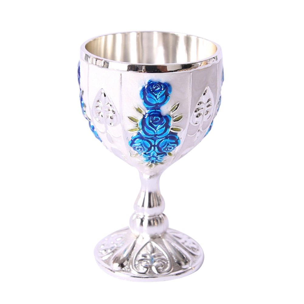 30/40ML Aluminum Alloy Wine Glasses Retro Dinnerware Goblet Vintage European Style Spirit Vodka Champagne Glasses Bar Home Decor