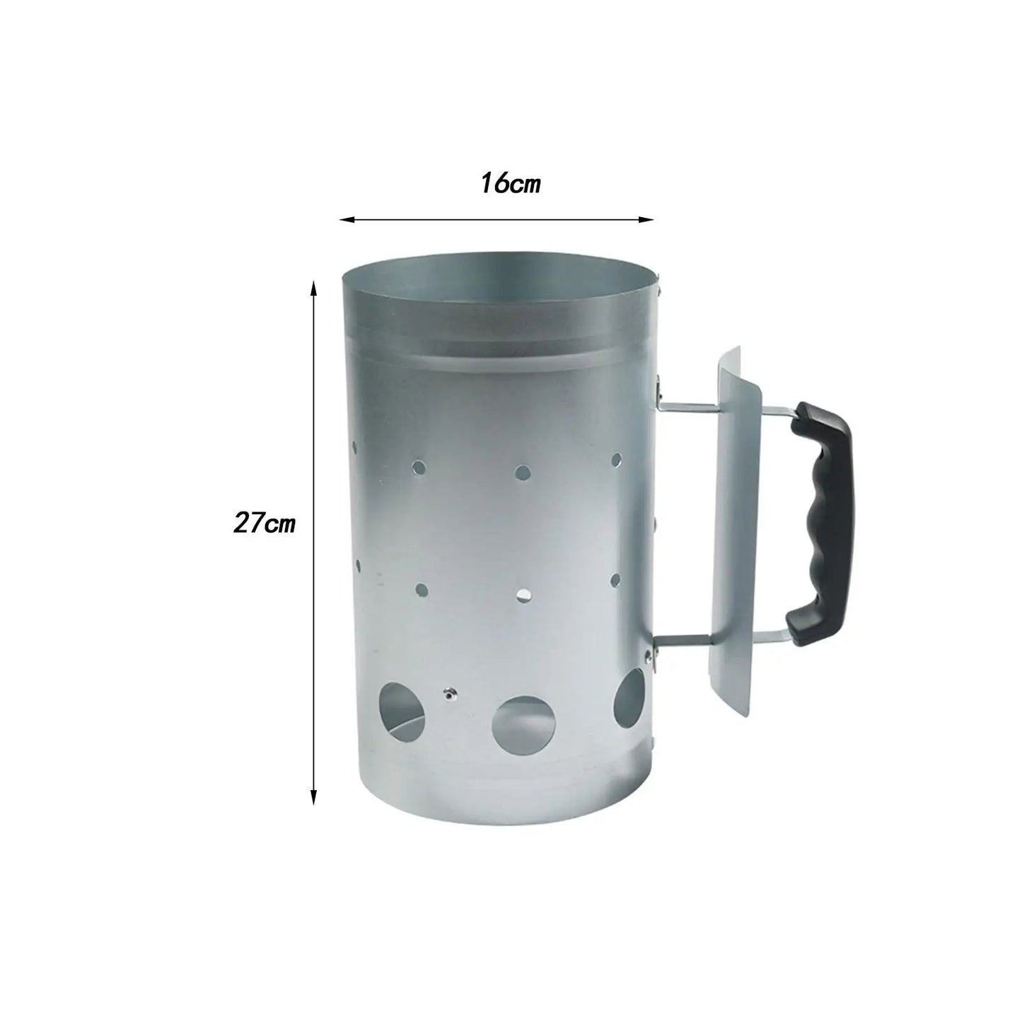 Chimney Starter Thickened Stainless Steel Multipurpose Charcoal Fire Bucket