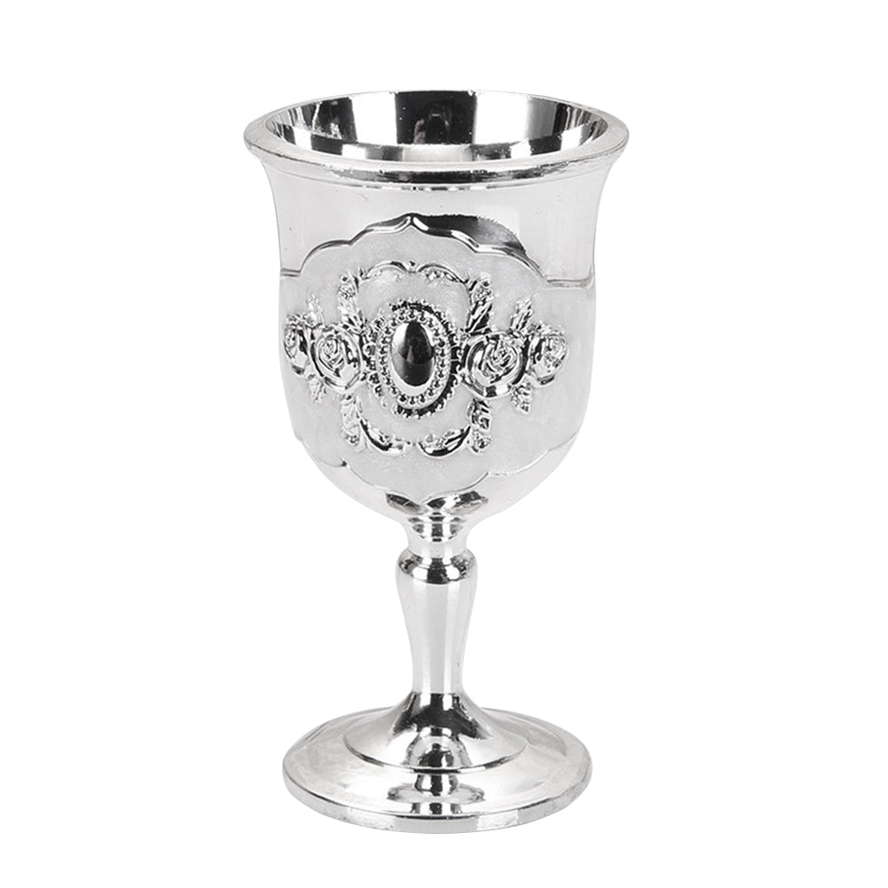 30/40ML Aluminum Alloy Wine Glasses Retro Dinnerware Goblet Vintage European Style Spirit Vodka Champagne Glasses Bar Home Decor