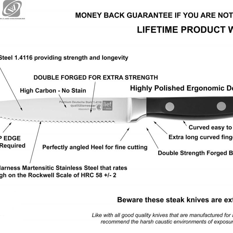 4/6/8p Steak Knife Set Stainless Steel Highly Polished Handles Outdoor Barbecue Tourist Facas De Cozinha CuteloTool Steak Knives