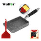 Walfos Frying Pan Tamagoyaki Omelette Black Non-Stick Pan Fry Egg Pan Pancake Kitchen Pot Maker Breakfast Pot Mini Cook