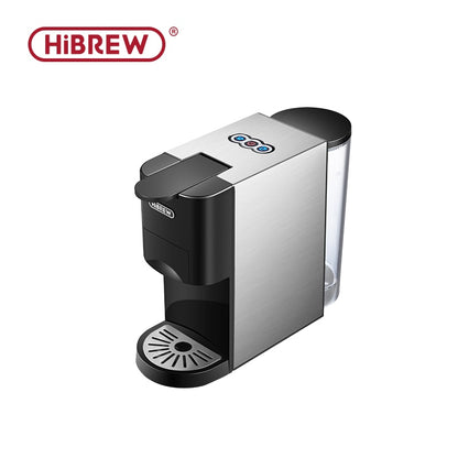 HiBREW Coffee Machine 4in1 Multiple Capsule Espresso  Dolce Milk&amp;Nespresso&amp;ESE Pod&amp;Powder Coffee Maker Stainless Metal Outook H3