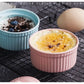 130ml Pudding Soufflé Baking Bowl with Lid Cake Fruit Yogurt Dish Baby Food Oven Microwave Egg Steam Cup Ceramic Tableware