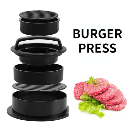 ABS Hamburger Press Meat Pie Press Stuffed Burger Mold Maker with Baking Paper Liners Patty Pastry Tools BBQ Kitchen Accessories