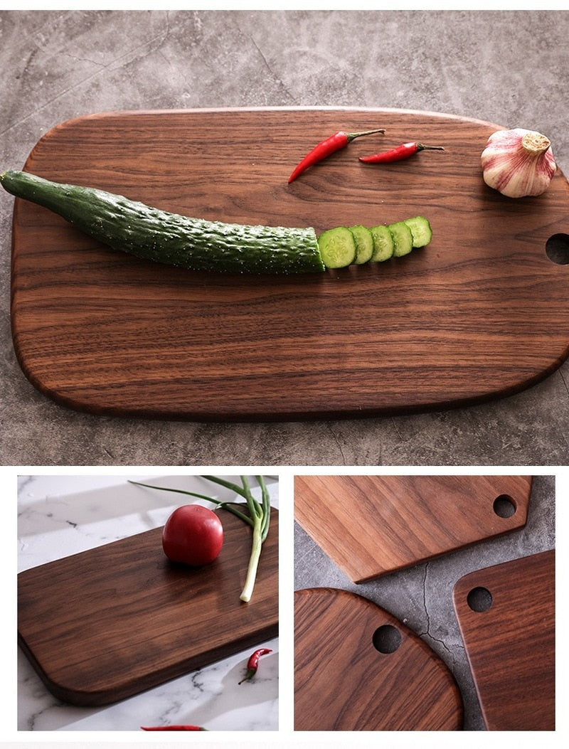 Black Walnut Cutting Board Wood Kitchen Solid Whole Wood Rootstock Fruit Lacquerless Wood Chopping Board Kitchen Wooden Board