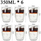 2-18PCS Double Wall High Borosilicate Glass Mug Heat Resistant Tea Milk Juice Coffee Water Cup Bar Drinkware Gift Creativity Set