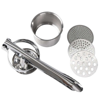 Stainless Steel Potato Masher Ricer Puree Garlic Presser Vegetable Fruit Press Maker Gadget Kitchen Accessories