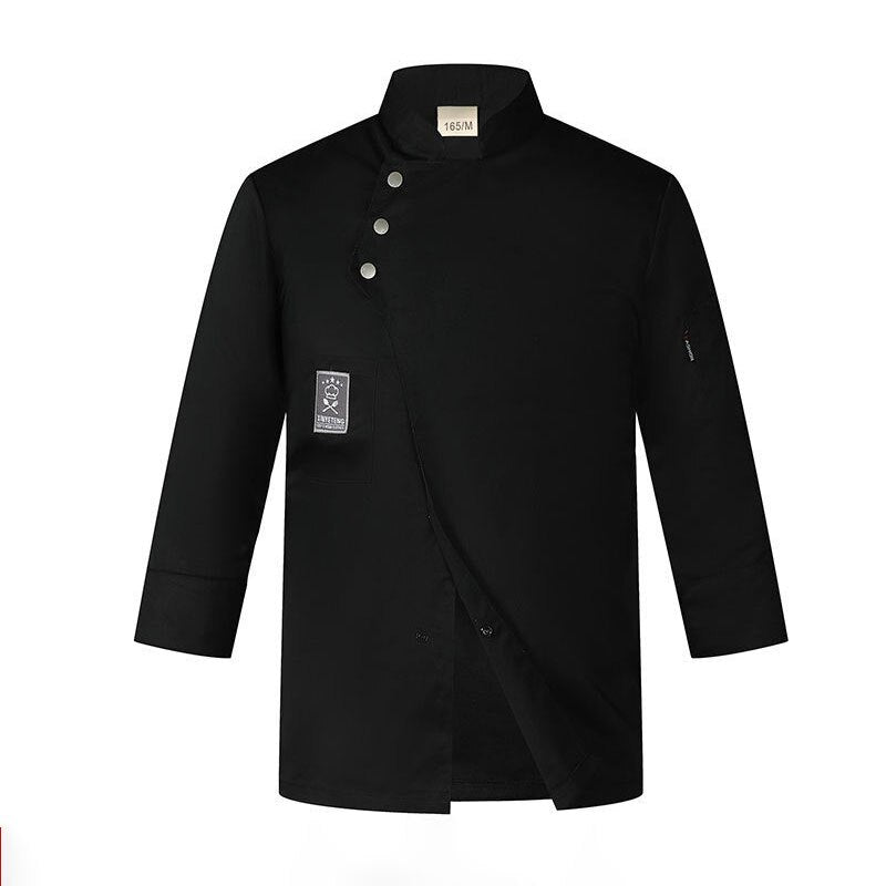 Unisex Kitchen Chef Coat Short Restaurant Uniform Shirt Service Bakery Breathable Double Breasted Chef Dress Chef Jackets apron