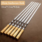 55cm 21.5" BBQ Skewers Long Handle Shish Kebab Barbecue Grill Stick Wood BBQ Fork Stainless steel Outdoors Grill Needle 6pcs