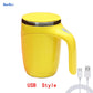 Automatic Self Stirring Magnetic Mug Stainless Steel Temperature Difference Coffee Mixing Cup Blender Smart Mixer Thermal Cup