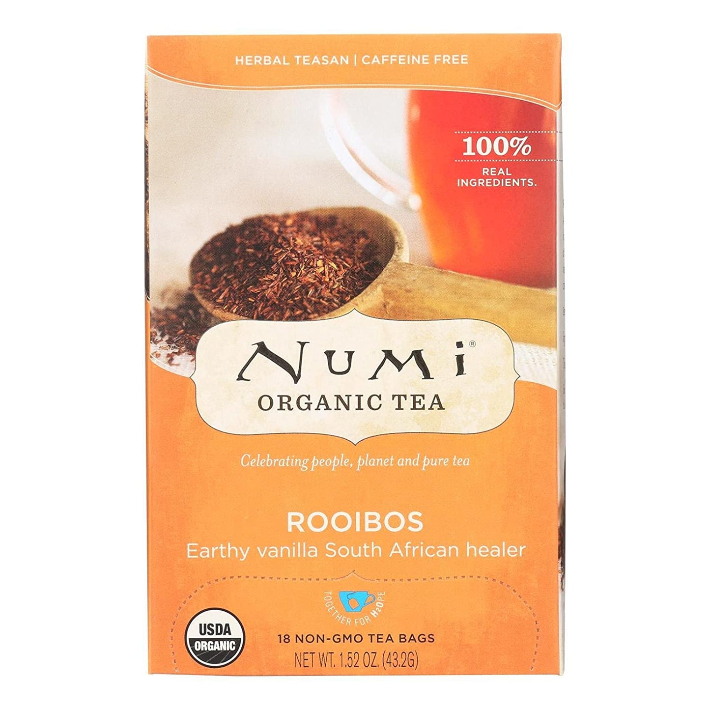 Numi Tea Organic Herbal Tea - Rooibos Chai - Case Of 6 - 18 Bags