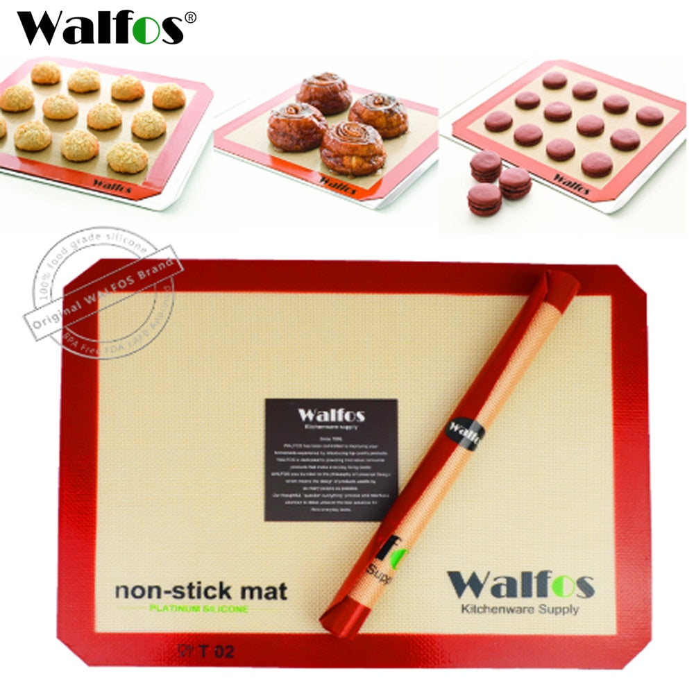 WALFOS Brand Baking Sheet Liner Non Stick Silicone Baking Mat Non-Stick Baking Cookie Liner Pastry Mat Bakeware Kitchen Tool