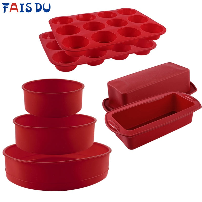 Silicone Baking Pan For Pastry Mold For Baking Silicone Molds Pastry Muffin Round Rectangle Bakery Silicone Mould