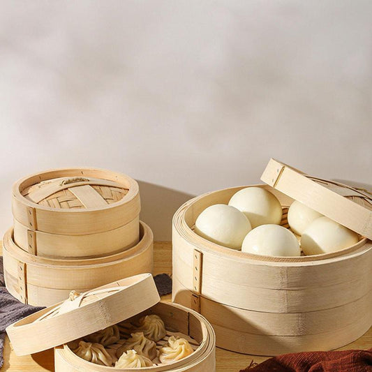 Cooking Bamboo Steamer Basket Dim Sum Dumpling Food Steamer With Lid Cookware, Dumpling Steamer Steam Pot Kitchen Cooking Tools